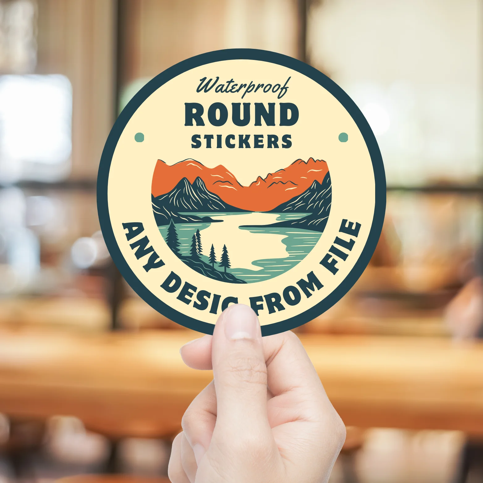 CustomRoundstickerprintedwaterproof